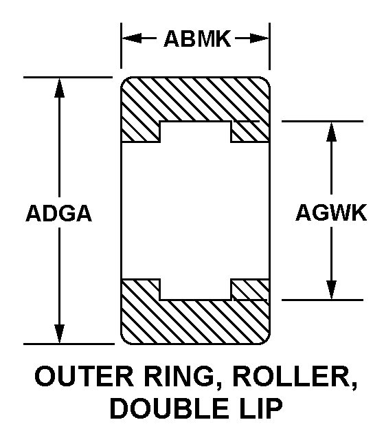 OUTER RING, ROLLER, DOUBLE LIP style nsn 3110-00-893-3529