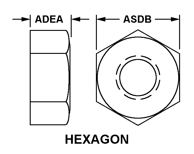 HEXAGON style nsn 5310-00-001-1843