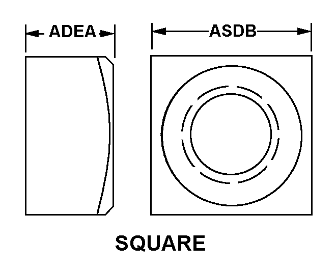 SQUARE style nsn 5310-00-275-5470