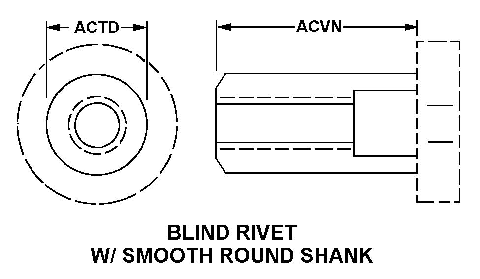 BLIND RIVET W/SMOOTH ROUND SHANK style nsn 5310-00-982-2773