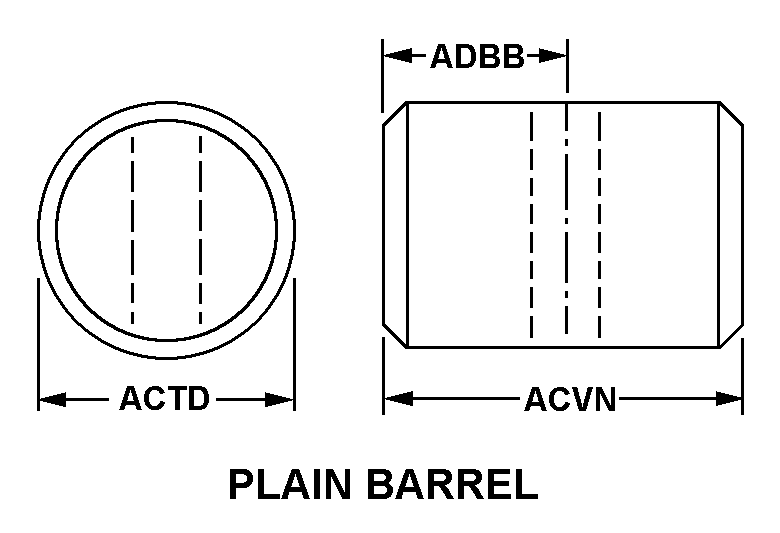 PLAIN BARREL style nsn 5310-01-175-3704
