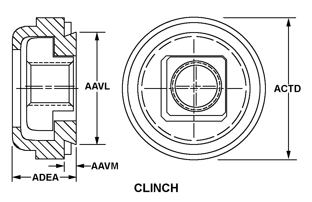 CLINCH style nsn 5310-00-176-6130