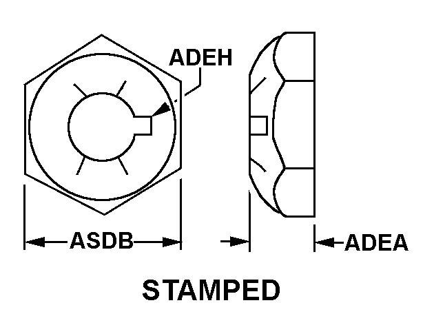 STAMPED style nsn 5310-00-034-8651