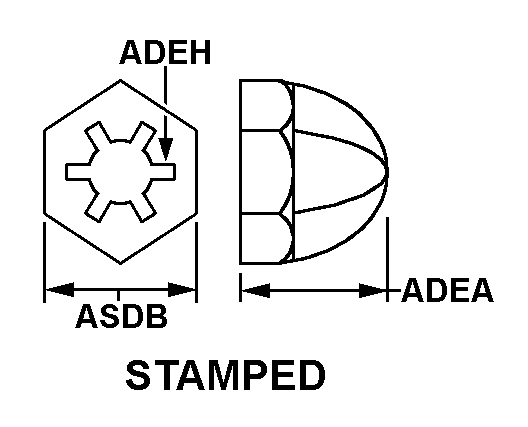 STAMPED style nsn 5310-00-034-8651