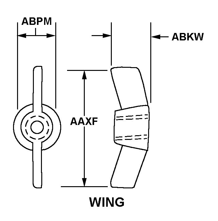 WING style nsn 5310-00-008-5793