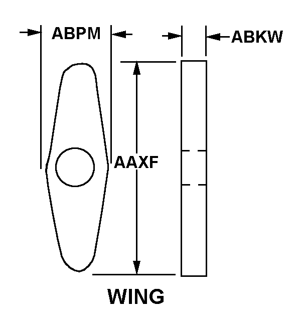WING style nsn 5310-00-004-3220
