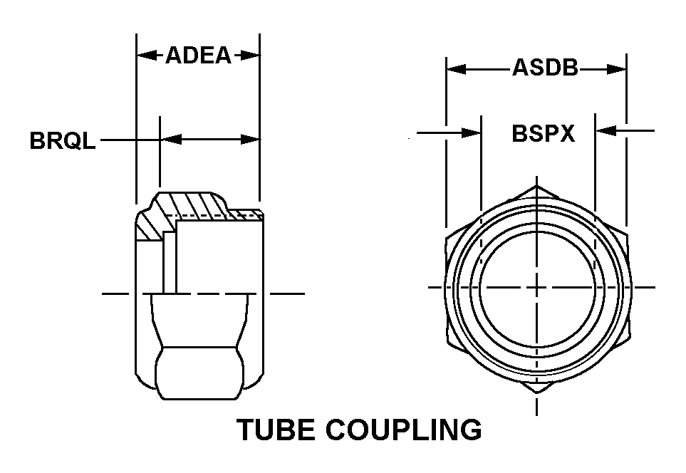 TUBE COUPLING style nsn 4730-00-189-2740