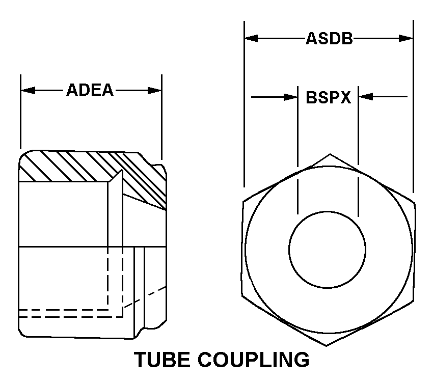 TUBE COUPLING style nsn 4730-00-189-2740