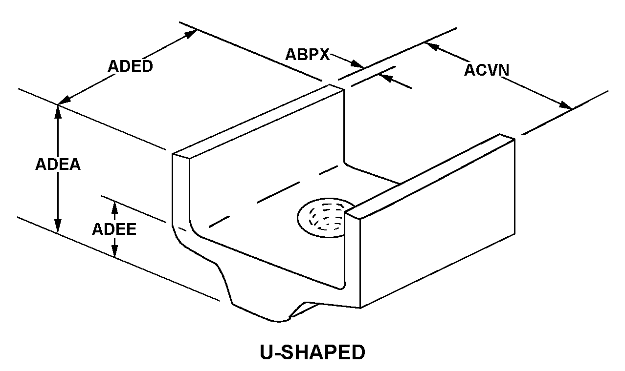 U-SHAPED style nsn 5310-01-629-0964