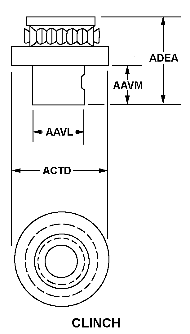 CLINCH style nsn 5310-00-176-6130