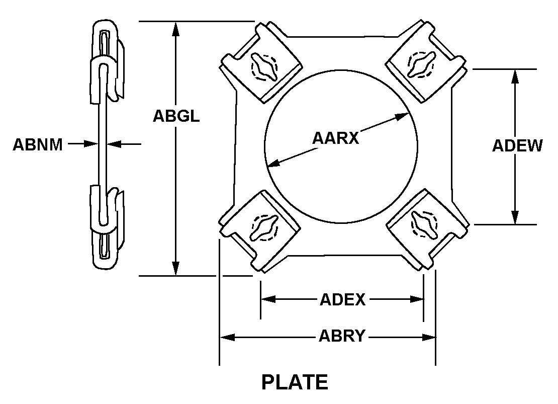 PLATE style nsn 5310-01-101-8448