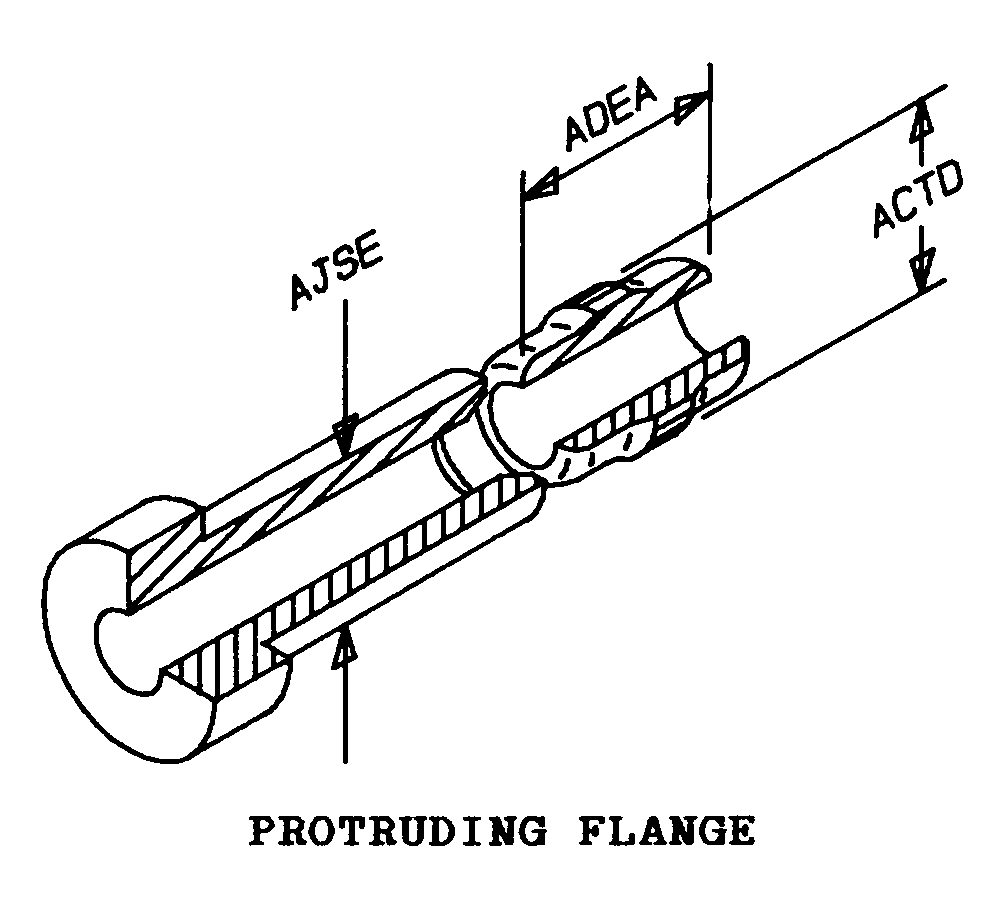PROTRUDING FLANGE style nsn 5310-01-513-4976