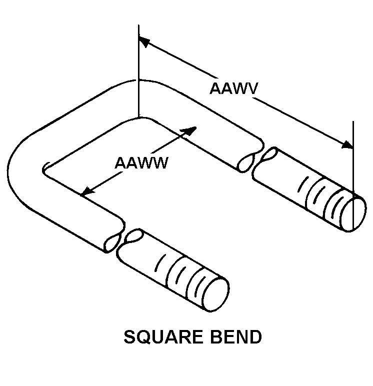 SQUARE BEND style nsn 5306-01-238-2163