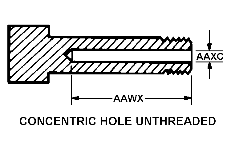 CONCENTRIC HOLE UNTHREADED style nsn 5306-01-018-0841