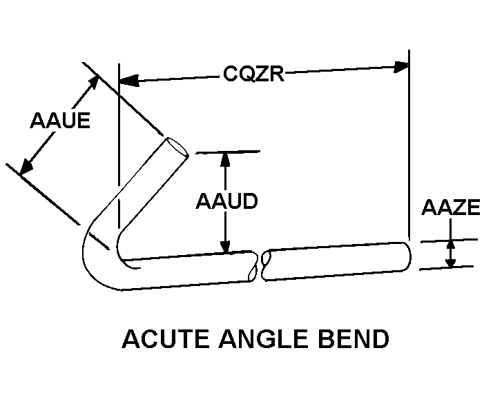 ACUTE ANGLE BEND style nsn 5306-01-091-1637