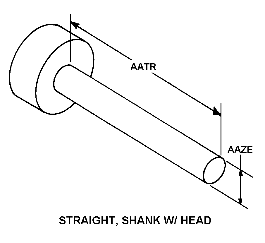 STRAIGHT, SHANK W/HEAD style nsn 5306-01-202-2024