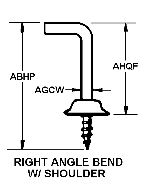 RIGHT ANGLE BEND W/SHOULDER style nsn 5340-00-209-8746