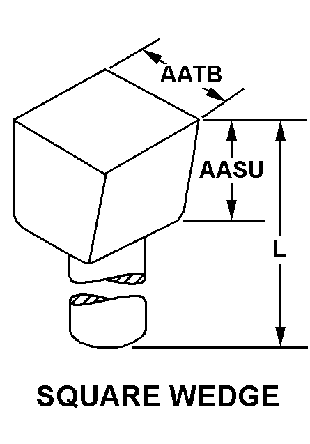 SQUARE WEDGE style nsn 5306-01-472-5371