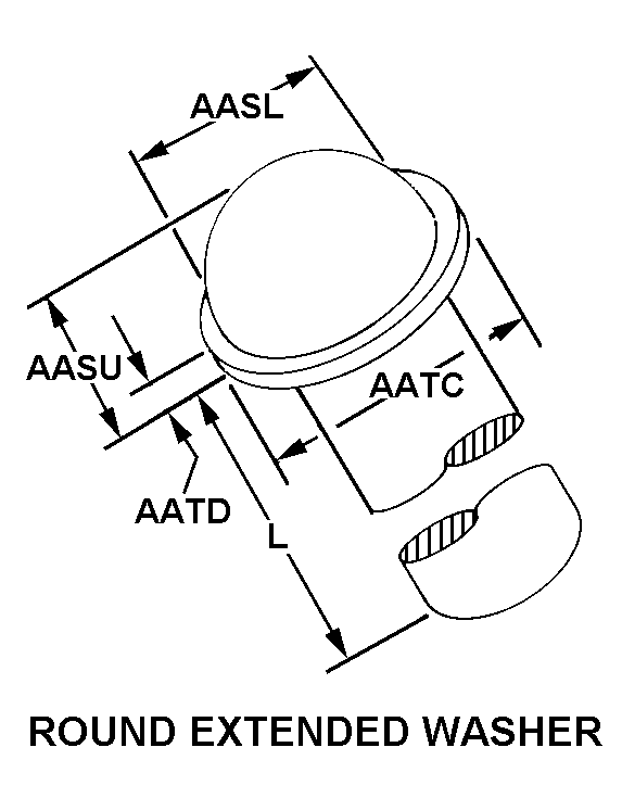 ROUND EXTENDED WASHER style nsn 5305-00-702-2072