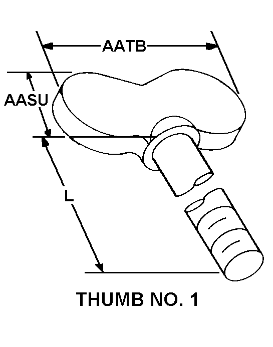 THUMB NO. 1 style nsn 5305-00-061-1987