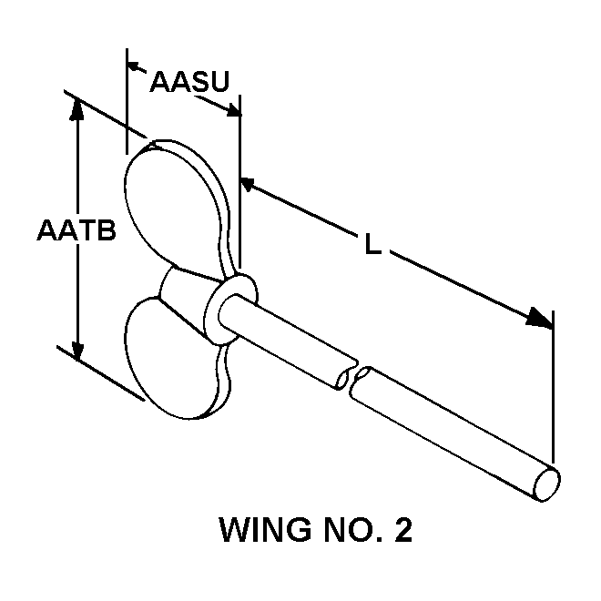 WING NO. 2 style nsn 5305-00-722-4103