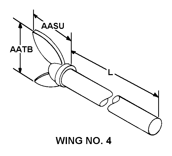 WING NO. 4 style nsn 5305-01-164-4386
