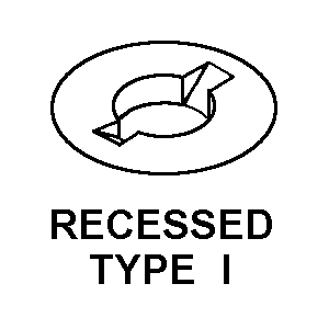 RECESSED TYPE I style nsn 5305-01-046-8075
