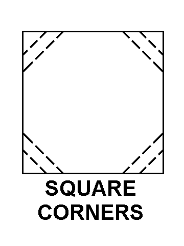 SQUARE CORNERS style nsn 5306-01-600-4797