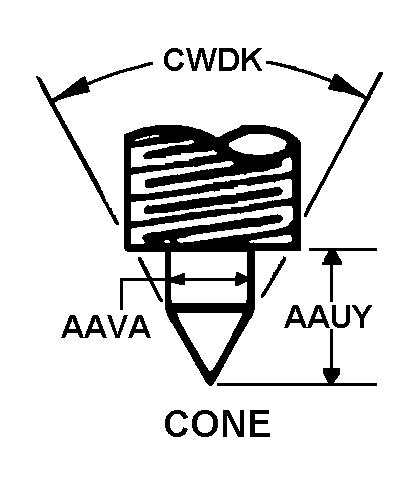 CONE style nsn 5305-01-015-3344