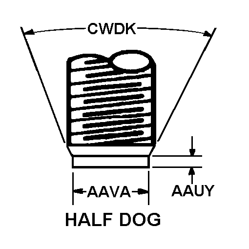 HALF DOG style nsn 5305-00-707-4348