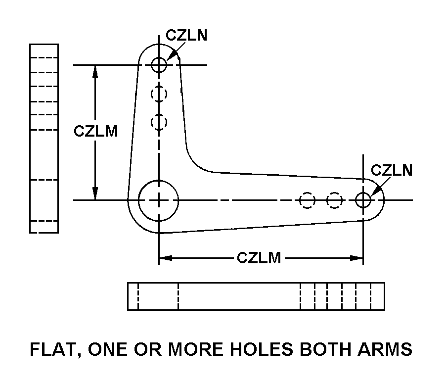 FLAT, ONE OR MORE HOLES BOTH ARMS style nsn 3040-00-696-7371