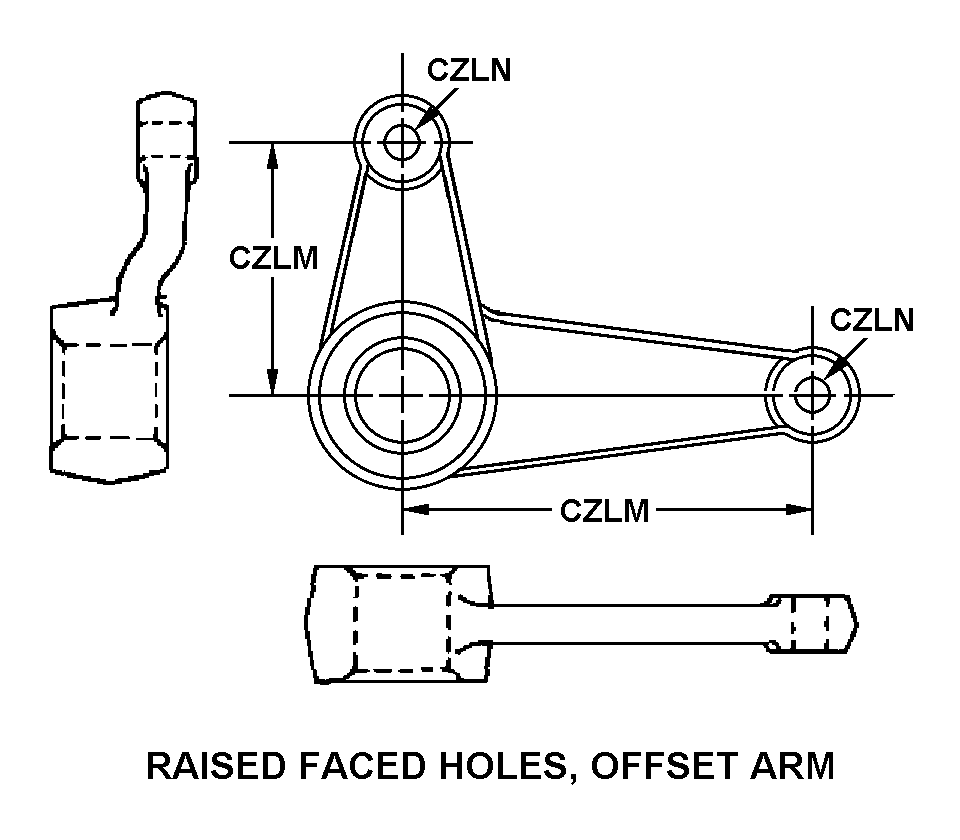 RAISED FACED HOLES, OFFSET ARM style nsn 1680-00-714-5983