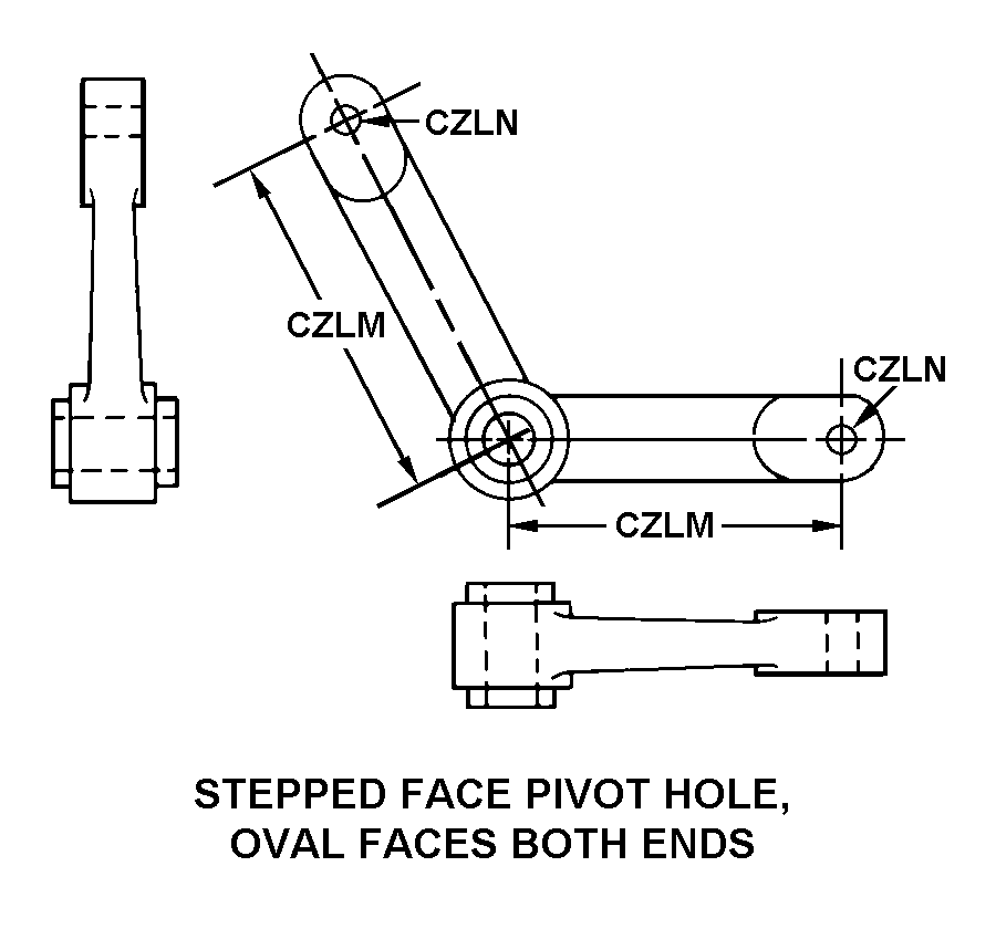 STEPPED FACE PIVOT HOLE, OVAL FACES BOTH ENDS style nsn 1560-00-862-2783