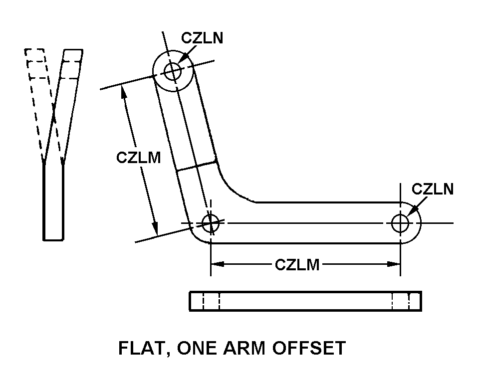 FLAT, ONE ARM OFFSET style nsn 3040-00-696-0328
