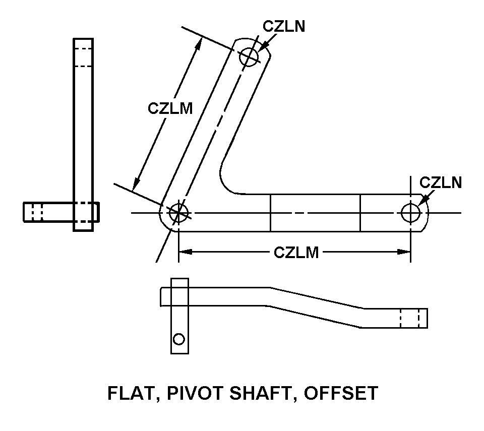 FLAT, PIVOT SHAFT, OFFSET style nsn 3040-01-273-6075