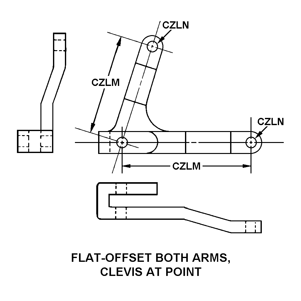 FLAT-OFFSET BOTH ARMS, CLEVIS AT POINT style nsn 3040-00-030-0433