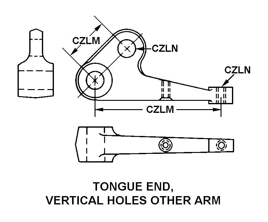 TONGUE END, VERTICAL HOLES OTHER ARM style nsn 3040-01-179-9217