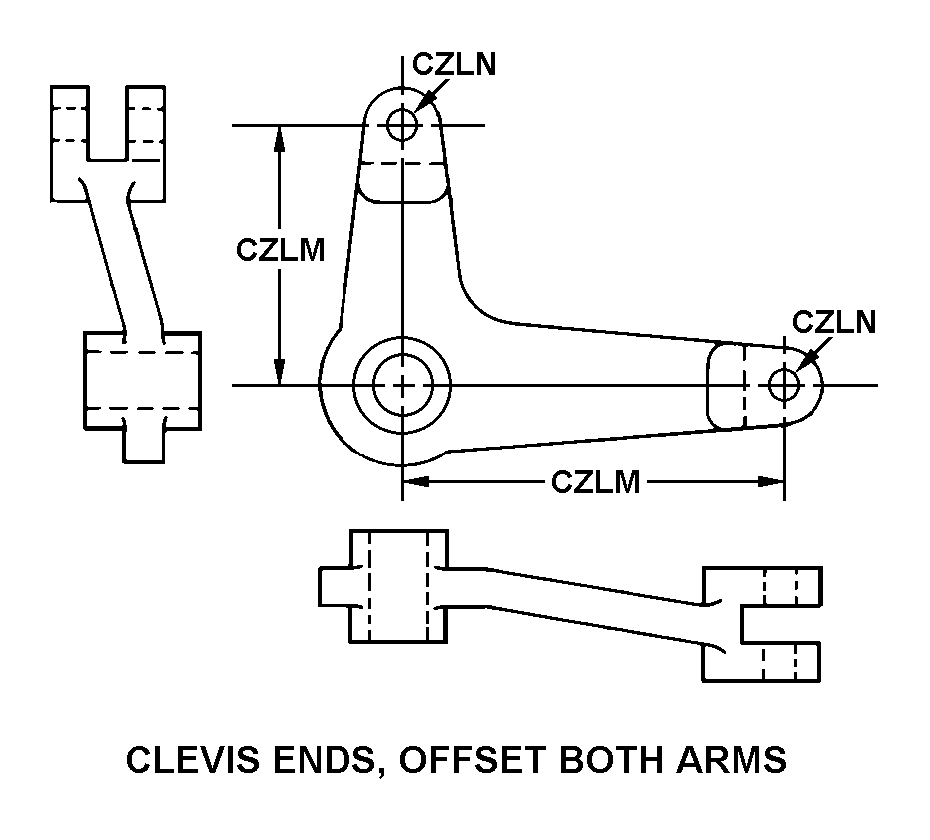 CLEVIS ENDS, OFFSET BOTH ARMS style nsn 1680-01-266-1003