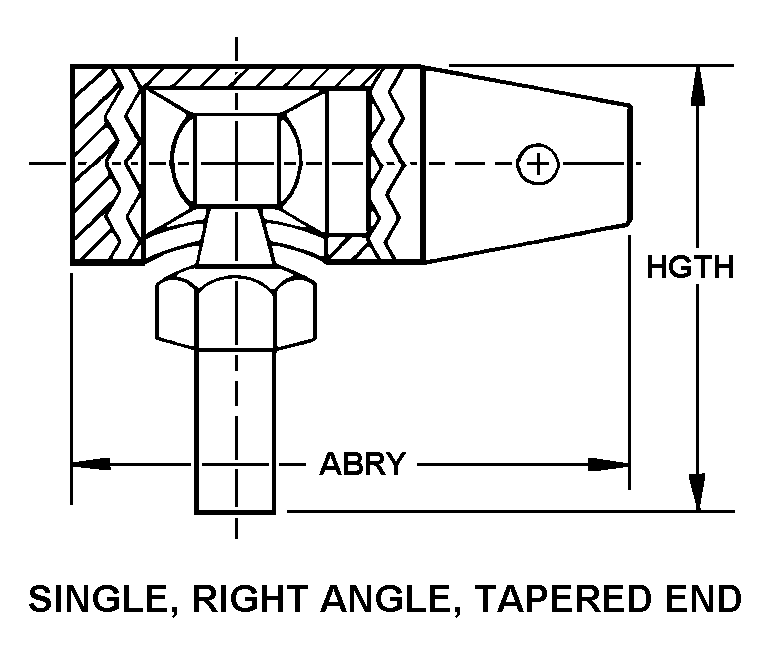 SINGLE, RIGHT ANGLE, TAPERED END style nsn 3040-01-161-2772