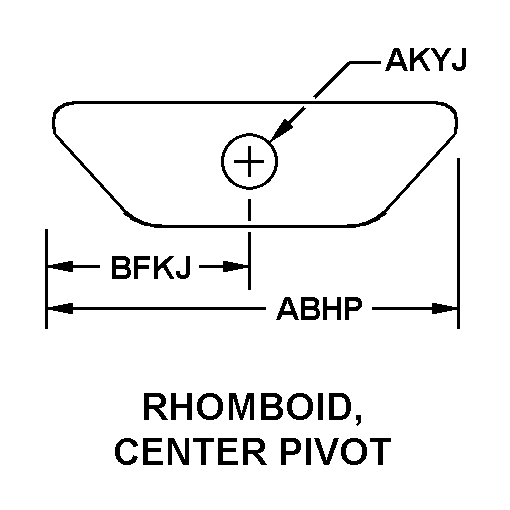 RHOMBOID, CENTER PIVOT style nsn 3040-01-396-1530