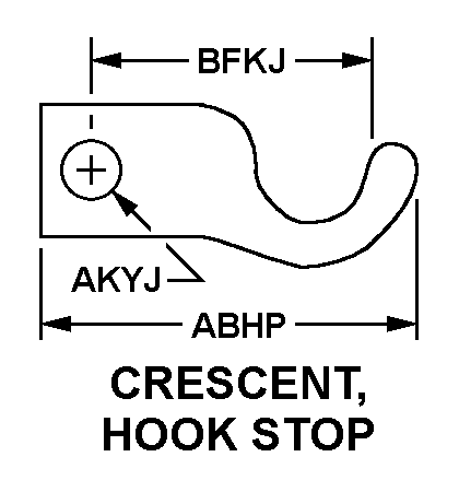 CRESCENT, HOOK STOP style nsn 3040-01-499-0929
