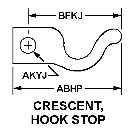 CRESCENT, HOOK STOP style nsn 3040-01-285-0086