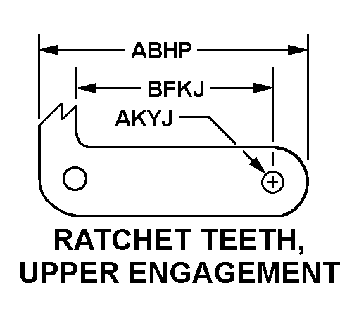 RATCHET TEETH, UPPER ENGAGEMENT style nsn 3040-00-073-2044