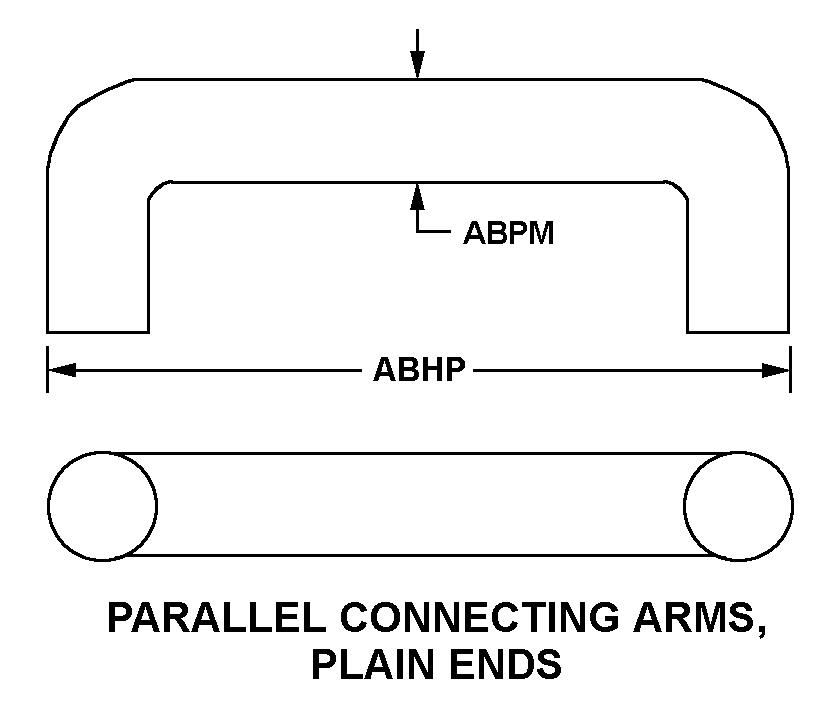 PARALLEL CONNECTING ARMS, PLAIN ENDS style nsn 3040-01-613-3913