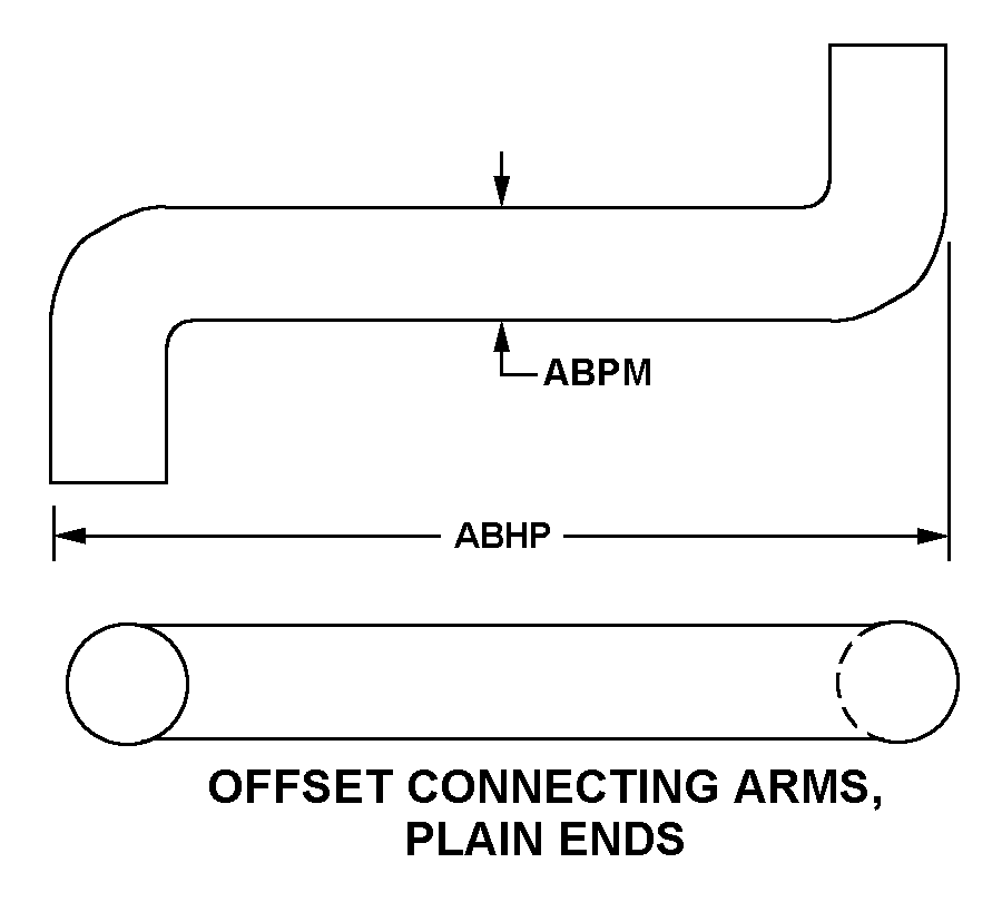 OFFSET CONNECTING ARMS, PLAIN ENDS style nsn 3040-01-462-9417