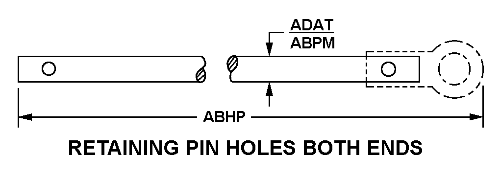 RETAINING PIN HOLES BOTH ENDS style nsn 3040-01-623-1866
