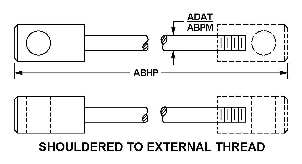 SHOULDERED TO EXTERNAL THREAD style nsn 3040-00-386-7266