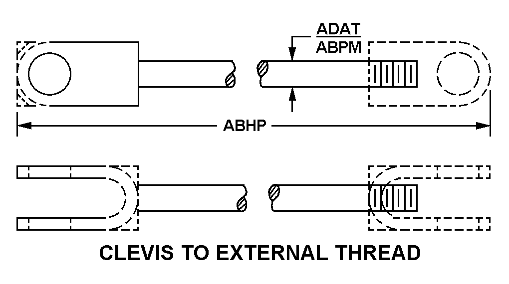 CLEVIS TO EXTERNAL THREAD style nsn 3040-00-419-9433