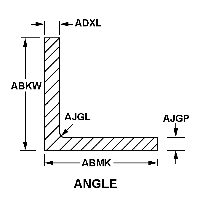 ANGLE style nsn 9390-00-211-6023