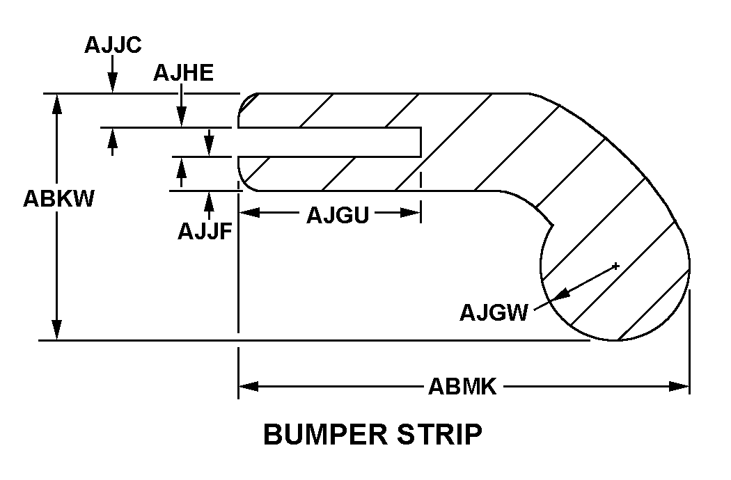 BUMPER STRIP style nsn 9390-00-250-0816